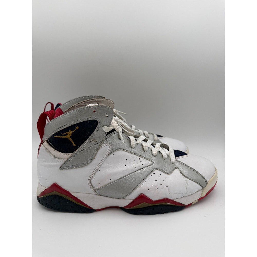 Nike‎ Air Jordan 7 Retro Olympic 2012 White Gold Obsidian 304775-135 Mens 10.5